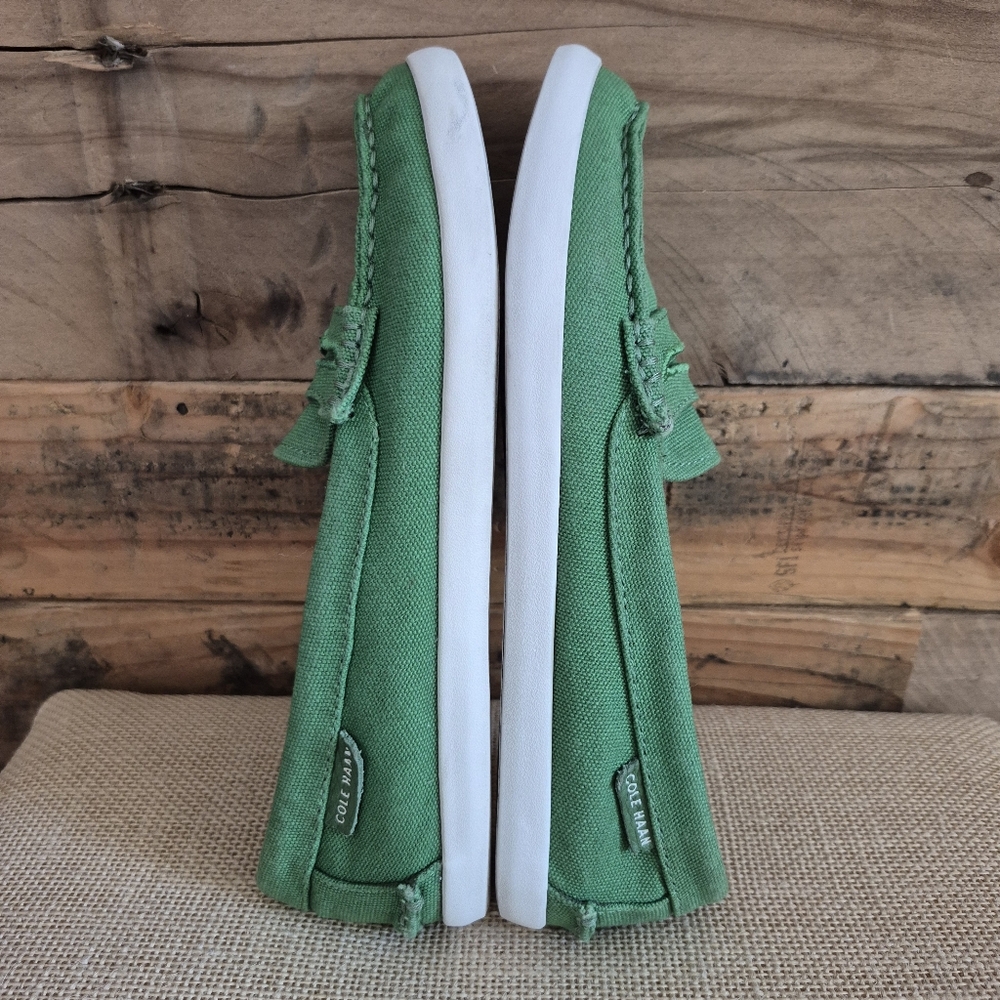 Cole Haan Penny Loafers Green Canvas Pinch Maine Classic Grand.OS Womens Sz 5.5 - Picture 11 of 13